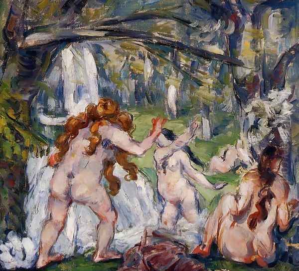 Three Bathers2 Oil Painting by Paul Cezanne