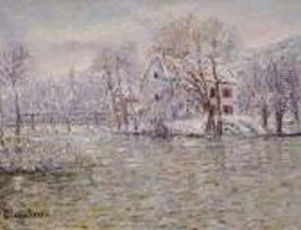 Maison Au Bord De La Riviere Oil Painting by Adolphe Clary-Baroux