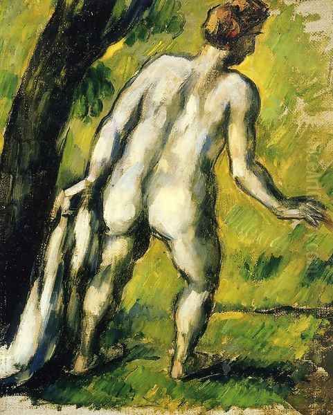 Bather From The Back Oil Painting by Paul Cezanne