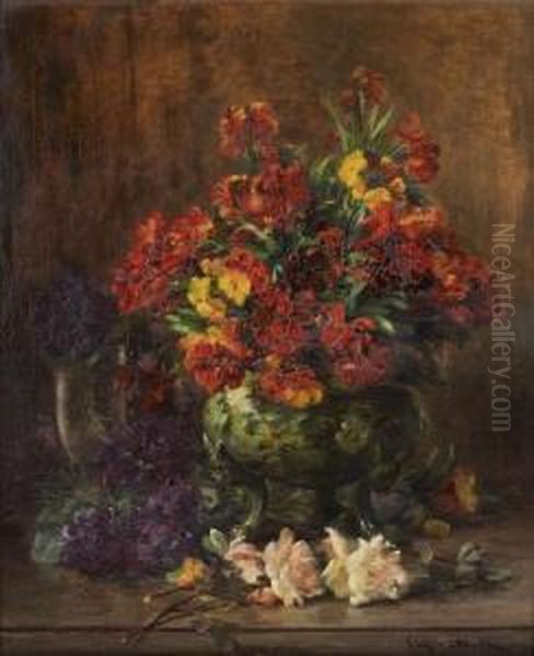 Bouquet De Fleurs Oil Painting by Eugene Claude