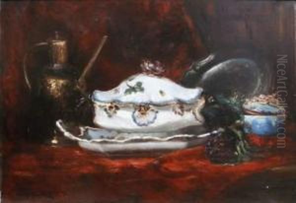 Nature Morte A La Soupiere Oil Painting by Eugene Claude