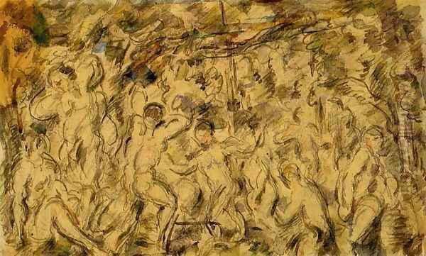 Bathers4 Oil Painting by Paul Cezanne