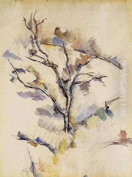 The Oak Tree Oil Painting by Paul Cezanne