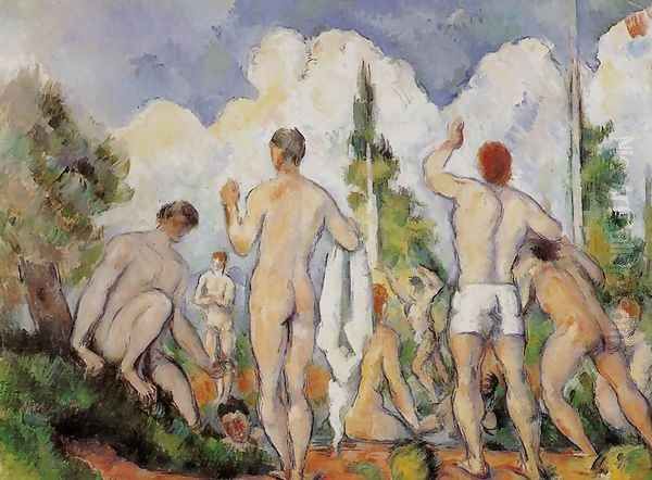 Bathers Oil Painting by Paul Cezanne