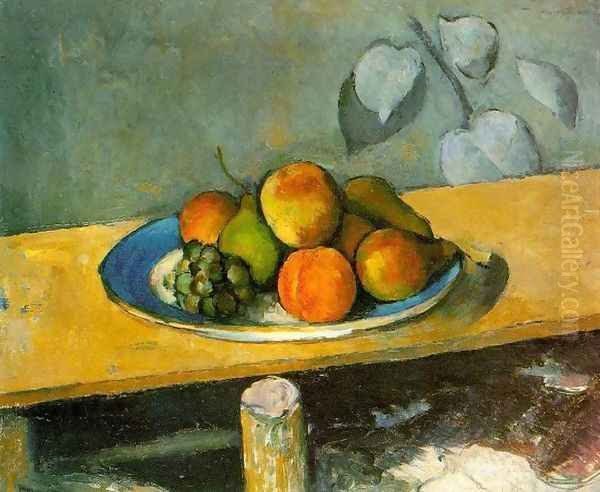 Peaches, Pears and Grapes Oil Painting by Paul Cezanne