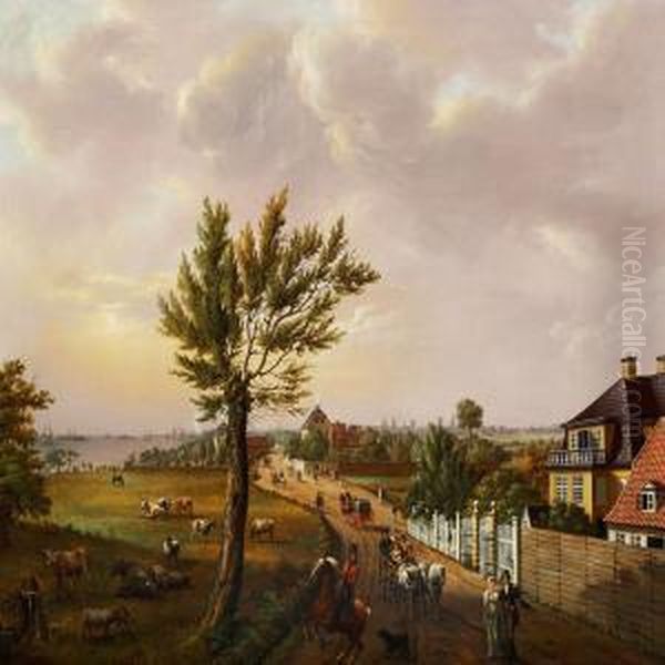 View Of Mariendal Near Copenhagen Oil Painting by Johan Christian Clausen Dahl