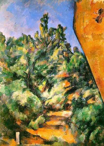 Bibemus The Red Rock Oil Painting by Paul Cezanne