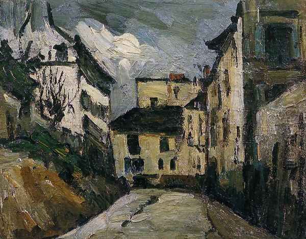 Rue Des Saules Montmartre Oil Painting by Paul Cezanne