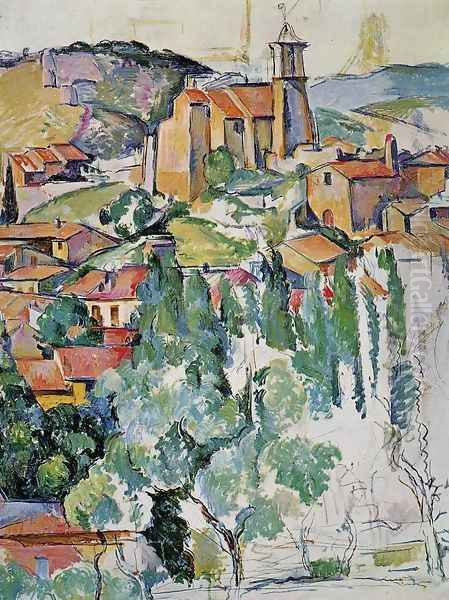 The Village Of Gardanne Oil Painting by Paul Cezanne