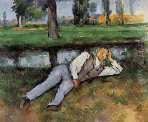 Boy Resting Oil Painting by Paul Cezanne