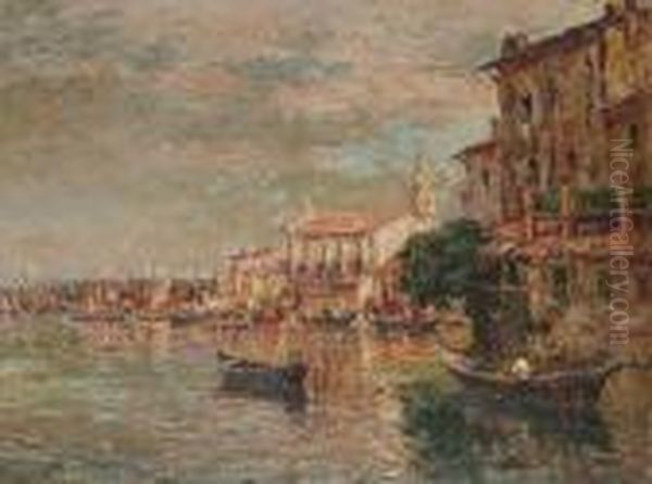 View Of Venice Oil Painting by Justin Jules Claverie