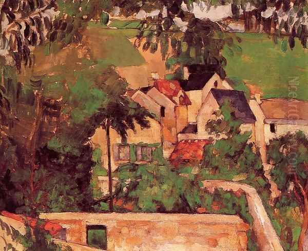 Landscape At Auvers Oil Painting by Paul Cezanne