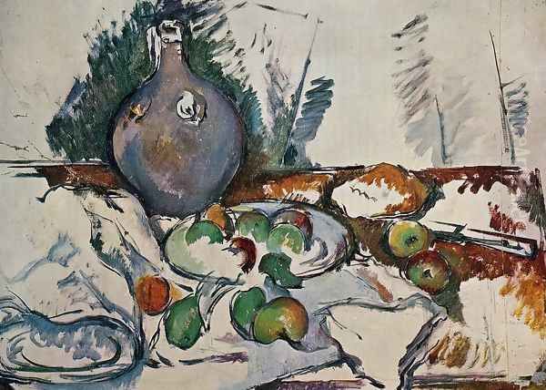 Still Life With Water Jug Oil Painting by Paul Cezanne