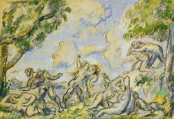 The Battle Of Love Oil Painting by Paul Cezanne