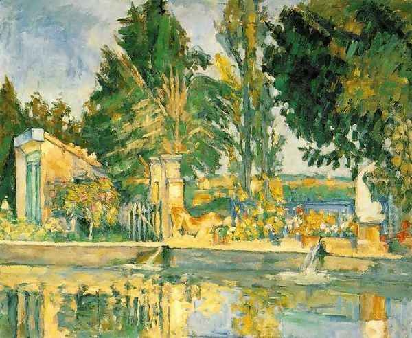 Jas De Bouffan The Pool Oil Painting by Paul Cezanne