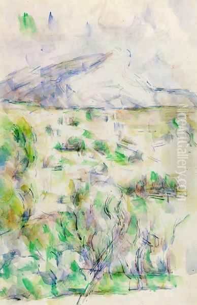 Mont Sainte Victoire Seen From Les Lauves2 Oil Painting by Paul Cezanne