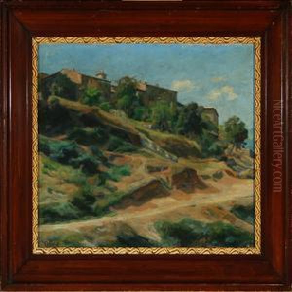 Scenery From Civita D'antino Oil Painting by Gad Frederik Clement