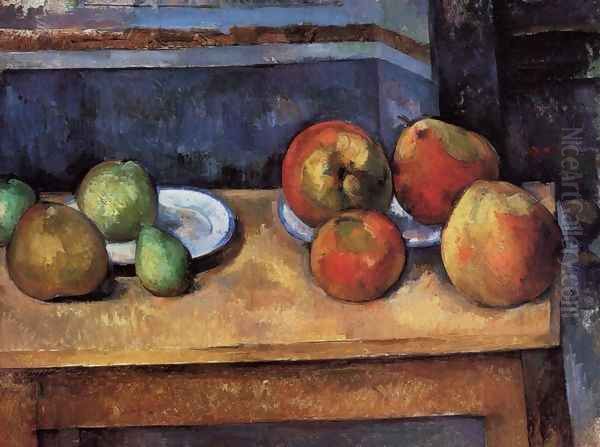 Still Life Apples And Pears Oil Painting by Paul Cezanne