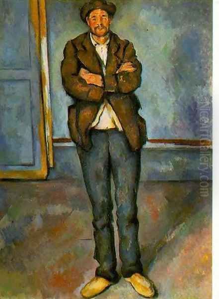 Man In A Room Oil Painting by Paul Cezanne