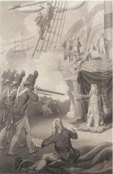 The Execution Of Admiral John Byng, 14 Oil Painting by John the Younger Cleveley