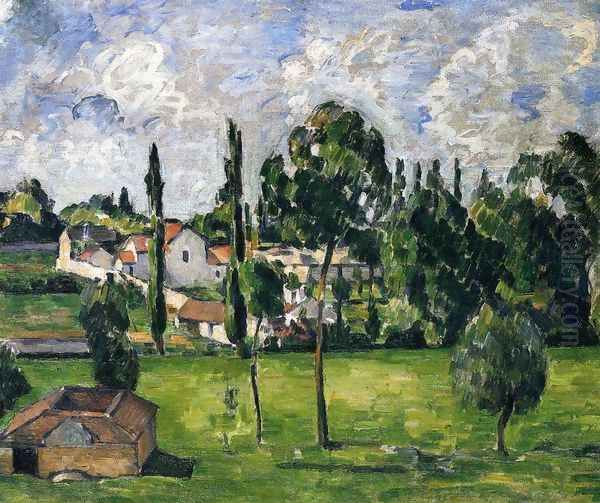 Landscape With A Canal Oil Painting by Paul Cezanne