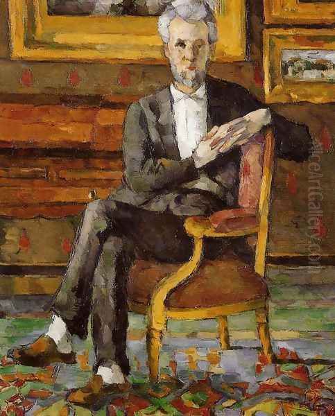 Portrait Of Victor Chocquet Seated Oil Painting by Paul Cezanne