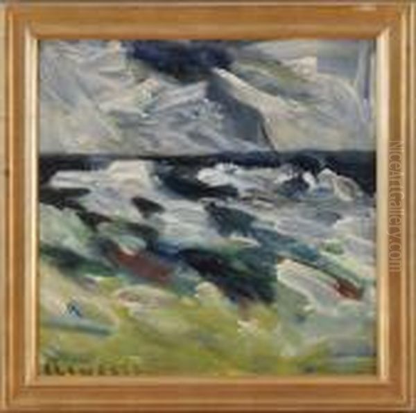 Open Seas Oil Painting by Merton Clivette