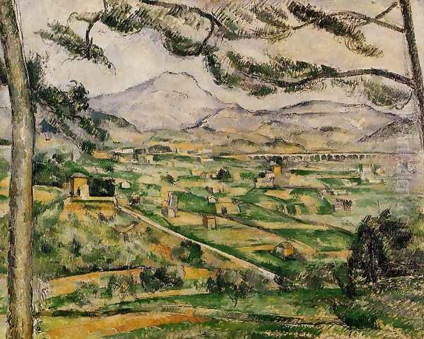 Mont Sainte Victoire With Large Pine Oil Painting by Paul Cezanne