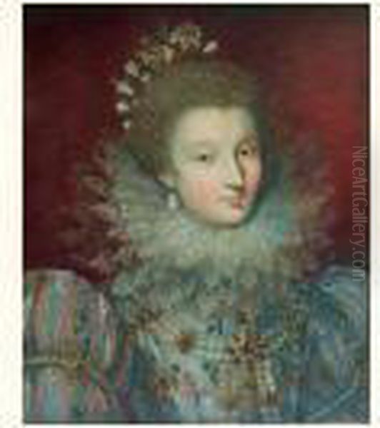 Portrait D'elisabeth D'angleterre Oil Painting by Johann Closterman