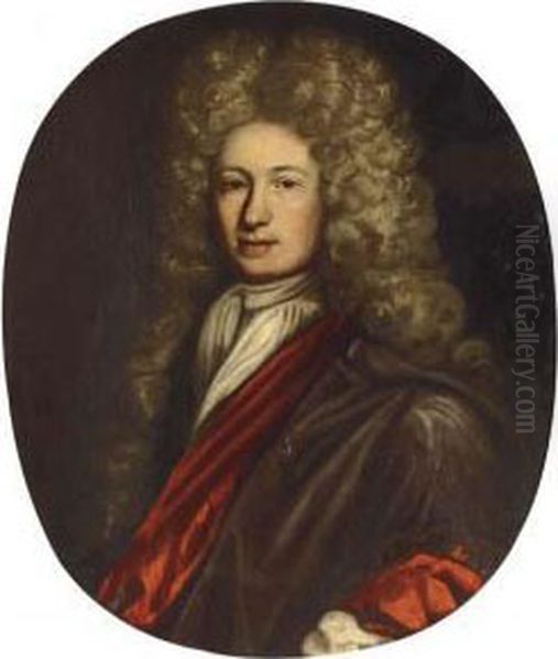 Portrait Of William Rawson Of Bradford Manor House Oil Painting by Johann Closterman