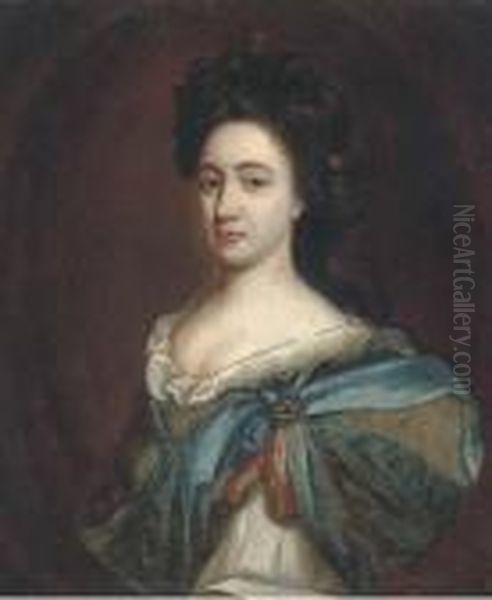 Portrait Of A Lady Oil Painting by Johann Closterman