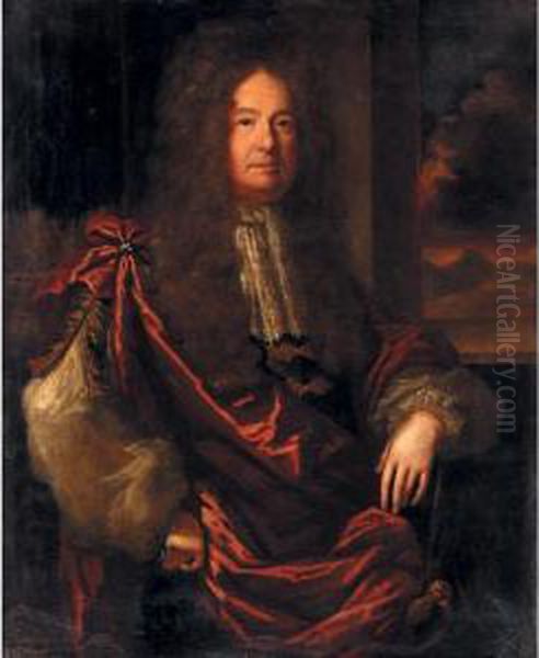 Portrait Of Sir Robert King, Bt., Of Boyle Abbey, County Roscommon (c.1625-1708) Oil Painting by Johann Closterman