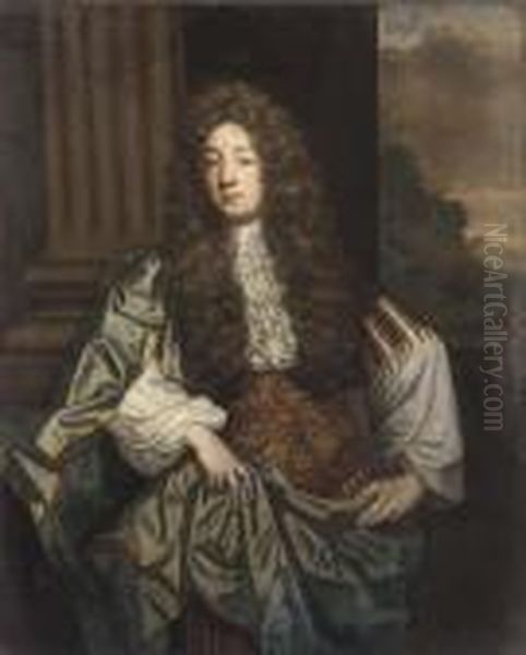 Portrait Of William Russell by Johann Closterman