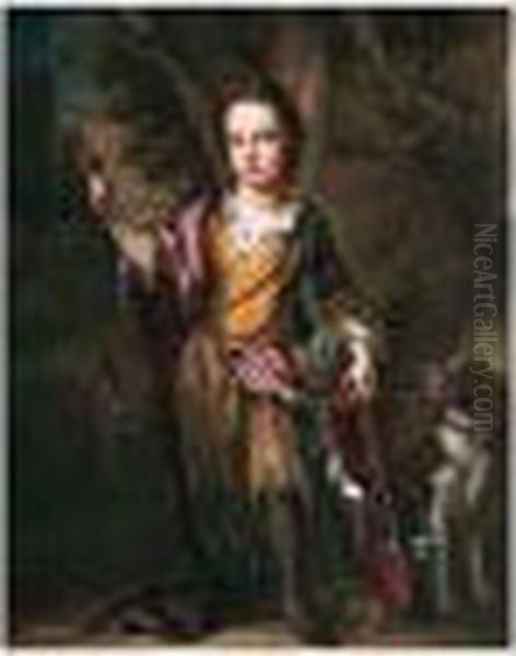 Portrait Of David Papillon (c.1691-1762) Oil Painting by Johann Closterman