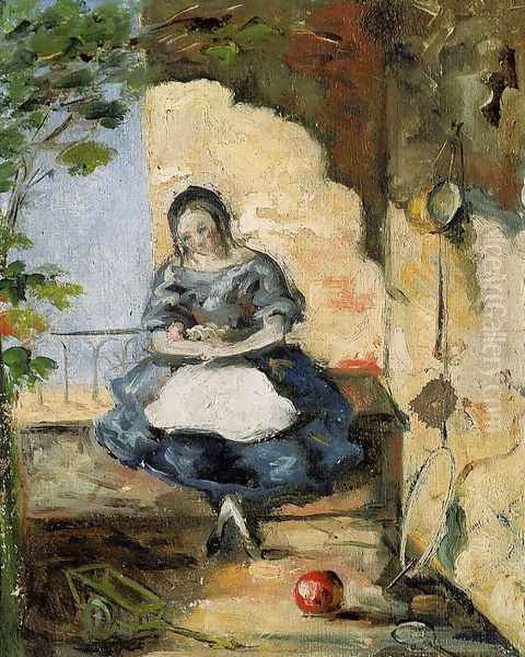 Girl Oil Painting by Paul Cezanne