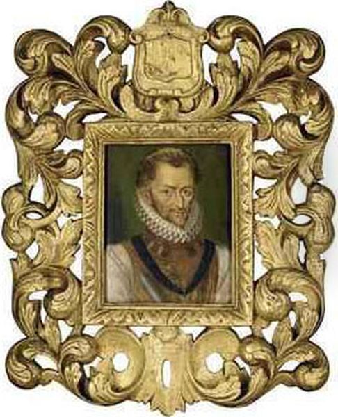 Portrait Of A Gentleman, 
Half-length, Traditionally Identified Ashenri De Lorraine, Duc De Guise,
 Called Le Balafre (1550-1588) Oil Painting by Francois Clouet