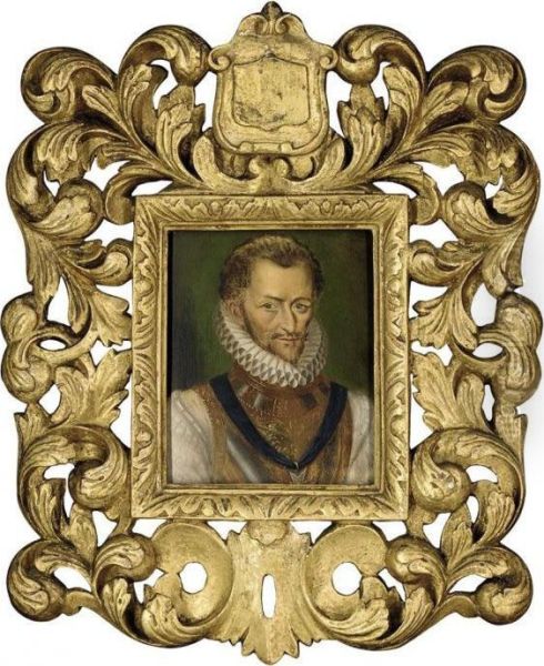 Portrait Of A Gentleman, 
Traditionally Identified As Henri Delorraine, Duc De Guise, Called Le 
Balafre (1550-1588) Oil Painting by Francois Clouet