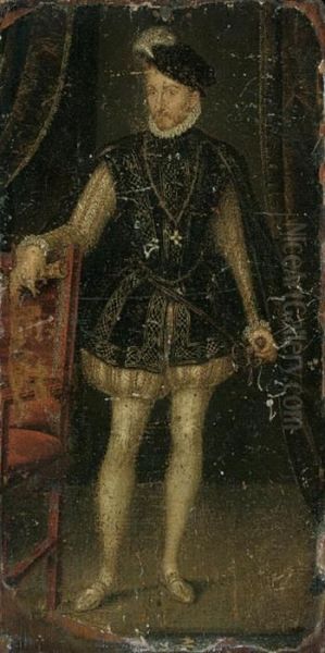 Portrait Of Henry Ii Of France Oil Painting by Francois Clouet