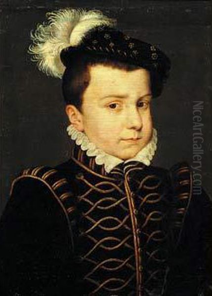 Portrait De Francois Hercules De
 France, Duc D'alencon (1554 - 1584), Quatrieme Fils De Henri Ii Et De 
Catherine De Medicis Oil Painting by Francois Clouet