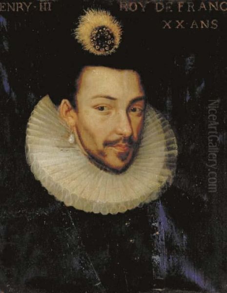 Portrait Of Henry Iii Of France Oil Painting by Francois Clouet