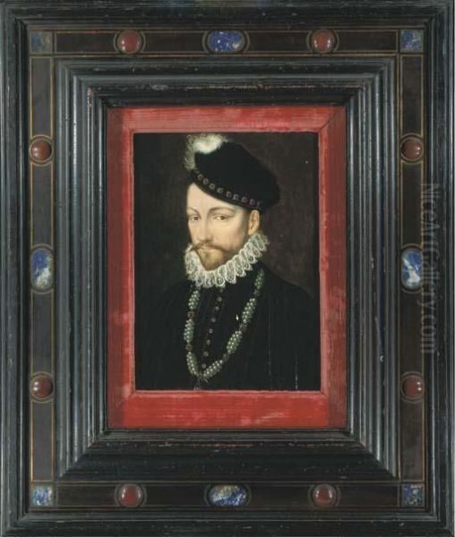 Portrait De Charles Ix, Roi De France Oil Painting by Francois Clouet