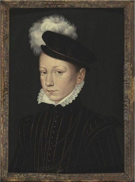 Portrait Of Charles Ix Oil Painting by Francois Clouet