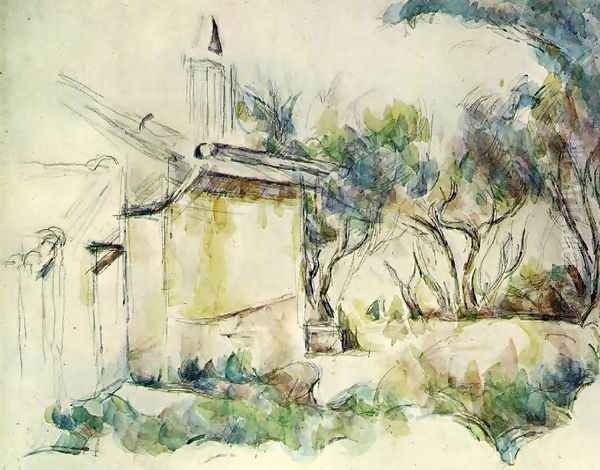 Jourdans Cottage2 Oil Painting by Paul Cezanne