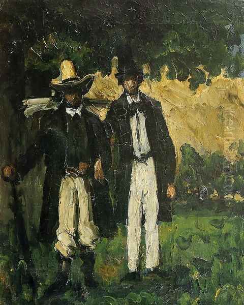 Marion And Valabregue Setting Out For Motif Oil Painting by Paul Cezanne