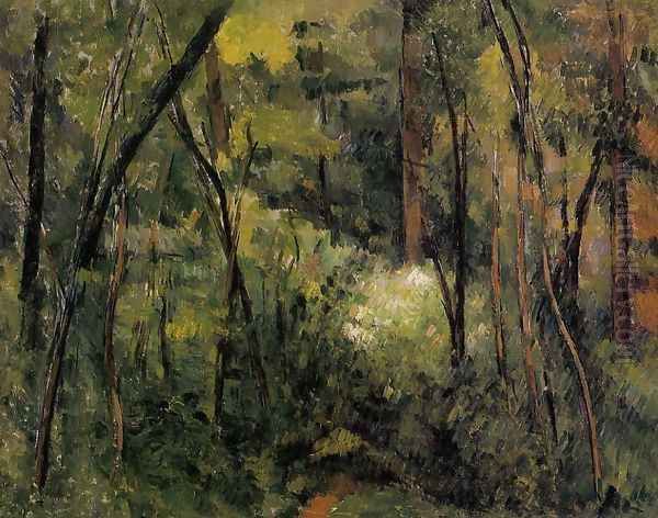 In The Woods Oil Painting by Paul Cezanne