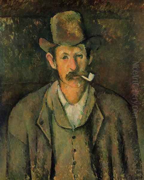 Man With A Pipe2 Oil Painting by Paul Cezanne