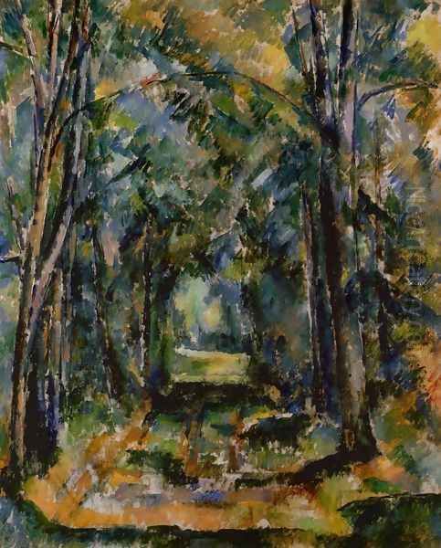 The Alley At Chantilly Oil Painting by Paul Cezanne