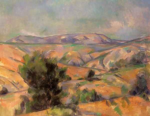 Mount Sainte Victoire Seen From Gardanne Oil Painting by Paul Cezanne