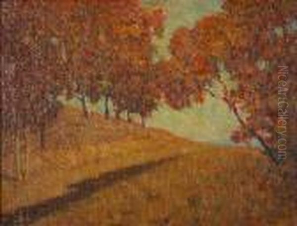 'autumn' (hillside Oil Painting by Frank Coburn