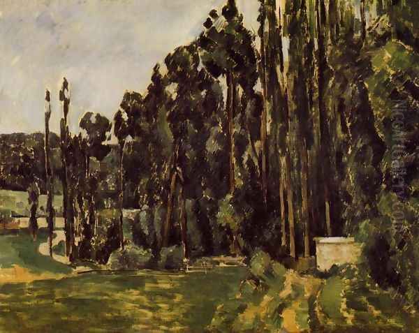 Poplars Oil Painting by Paul Cezanne